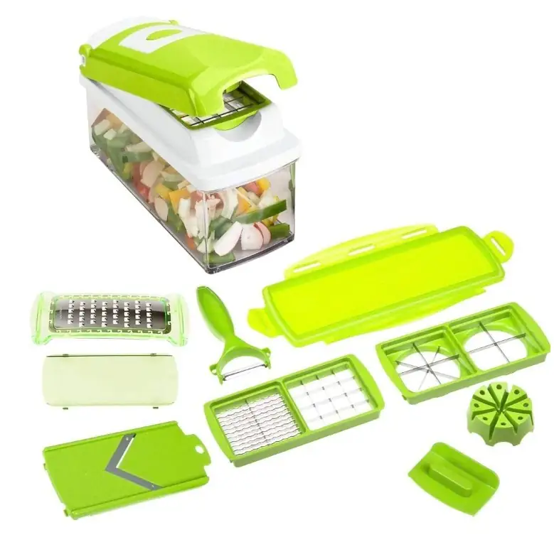 Rallador, cortador, Pelador, rebanador de verduras con accesorios Nicer Slicer 