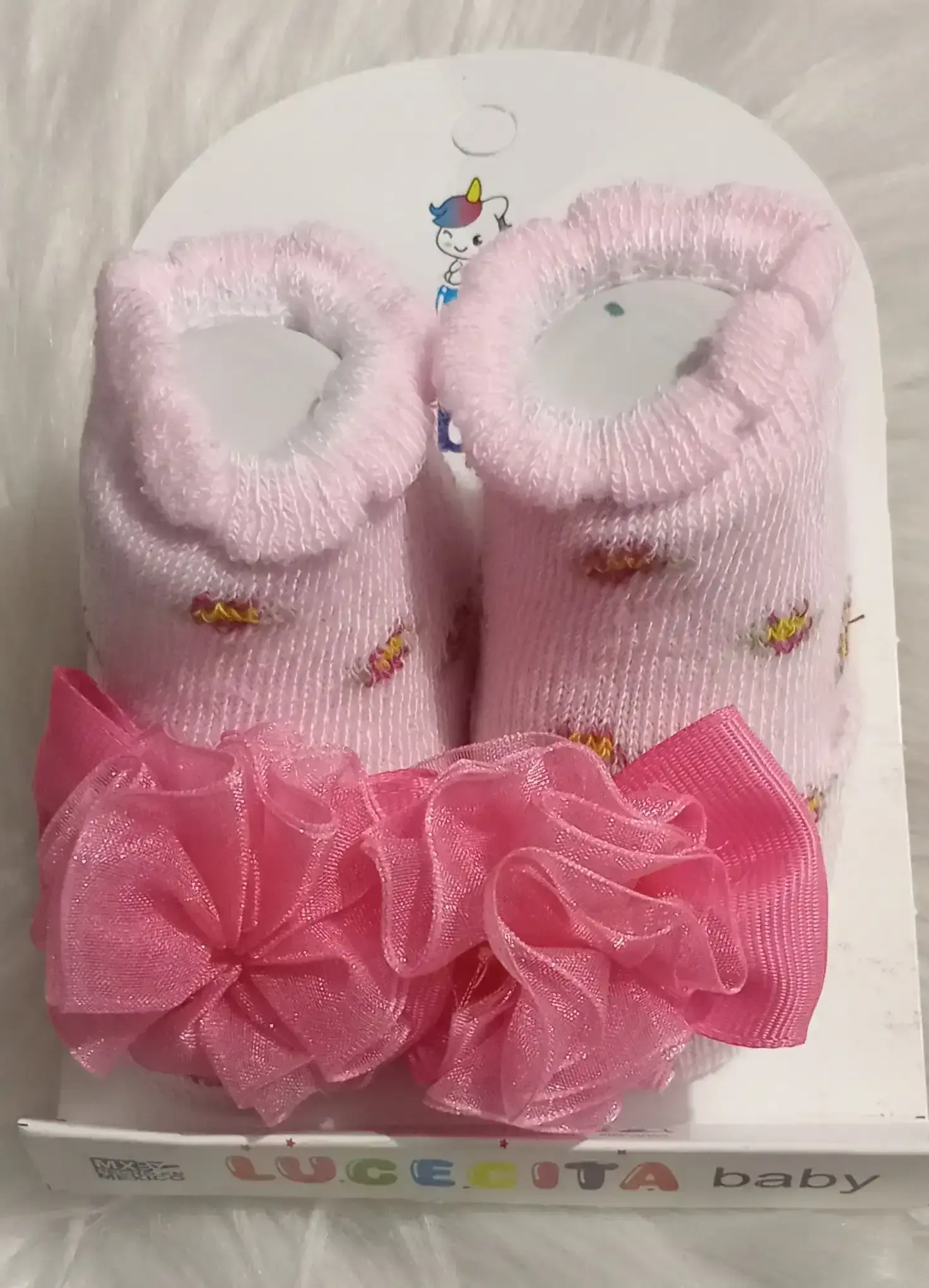Par de calcetitas Tin lucecita para bebé RN miden 8 cm aprox  2