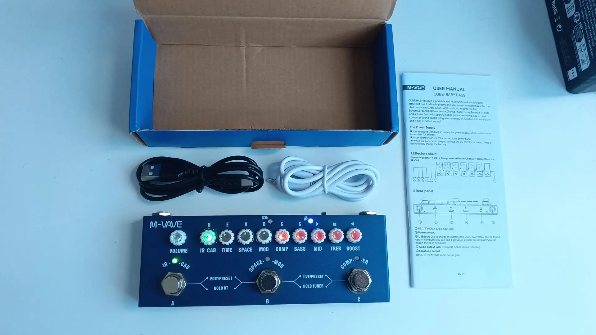 PEDAL IR  Cube baby BASS Multiefectos para BAJO ITR 2