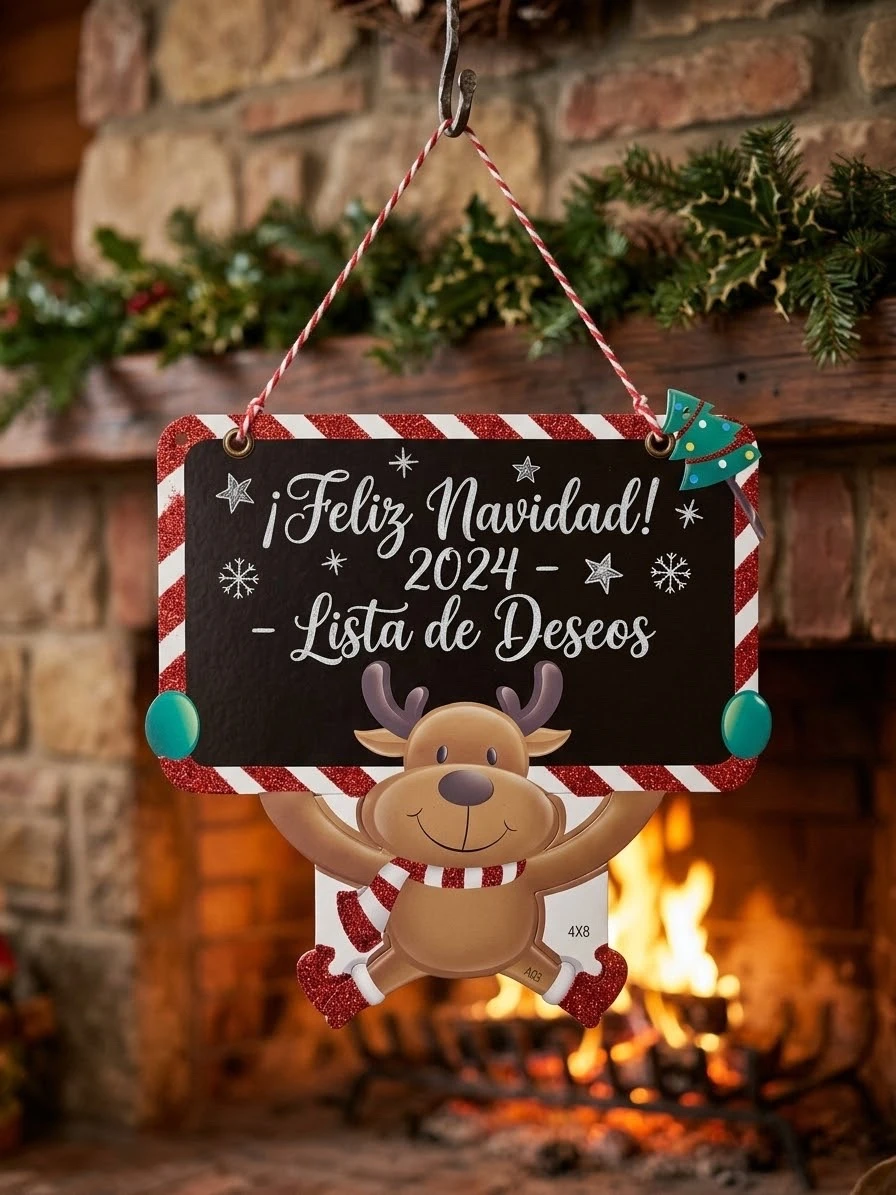 Pizarras navideñas reutilizables de tiza. 3