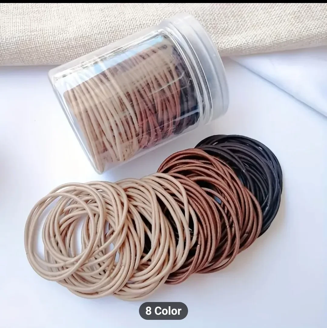Paquete de 100 Lazos para el Cabello de Poliéster Suave