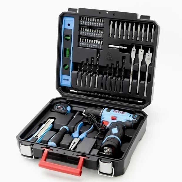 Kit Taladro Atornillador Inalámbrico 12V + 60 Pzs en Maleta 𝙁𝙄𝙓𝙏𝙀𝘾