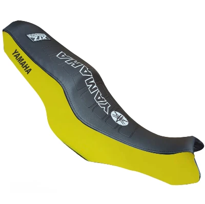 TP XTZ 150 Forro Tapizado super moto negro / amarilo limon letrero en medio DW