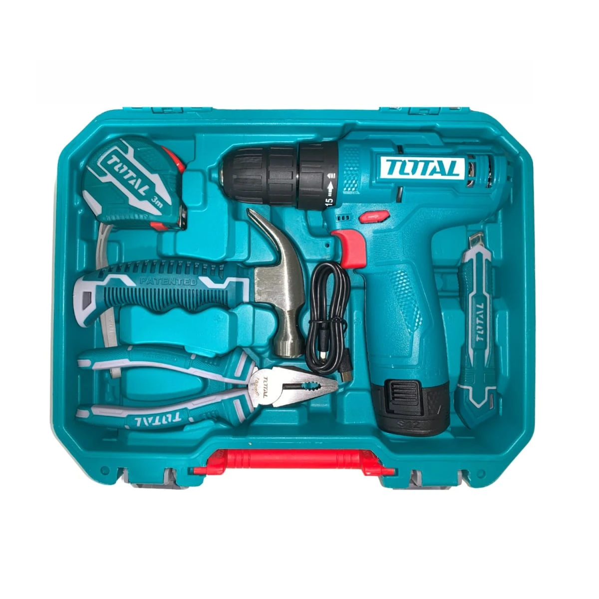 THKTHP10892 Taladro 12v + set 89 herramientas total 5