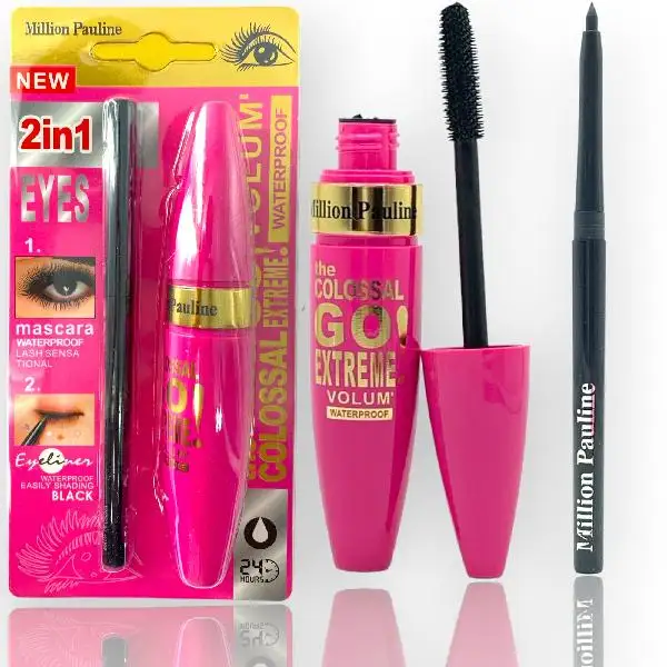 Pestañina colossal extreme 2en1 delineador black millon paulis
