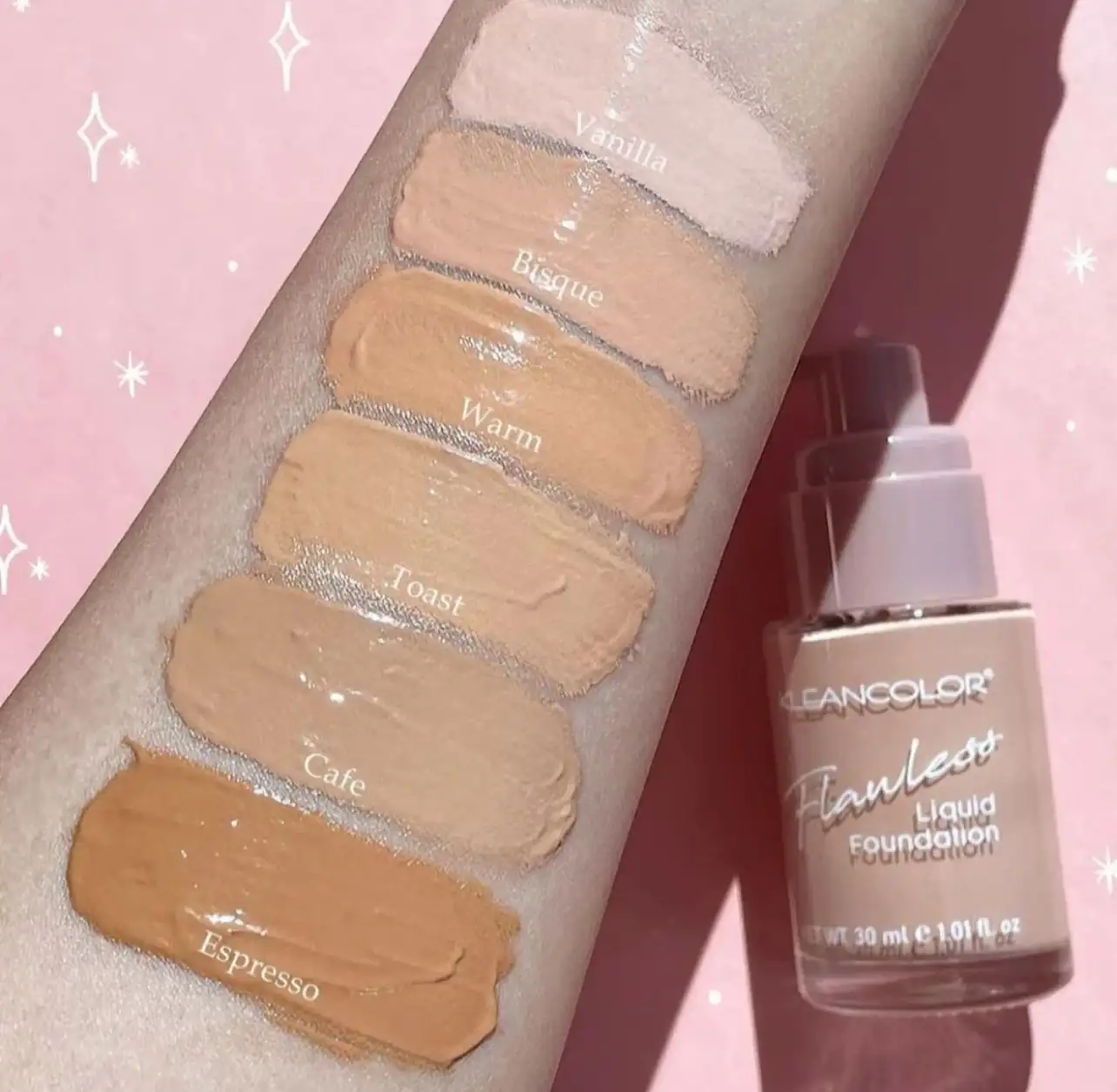 Base Liquida Flawless Kleancolor Tono Espresso