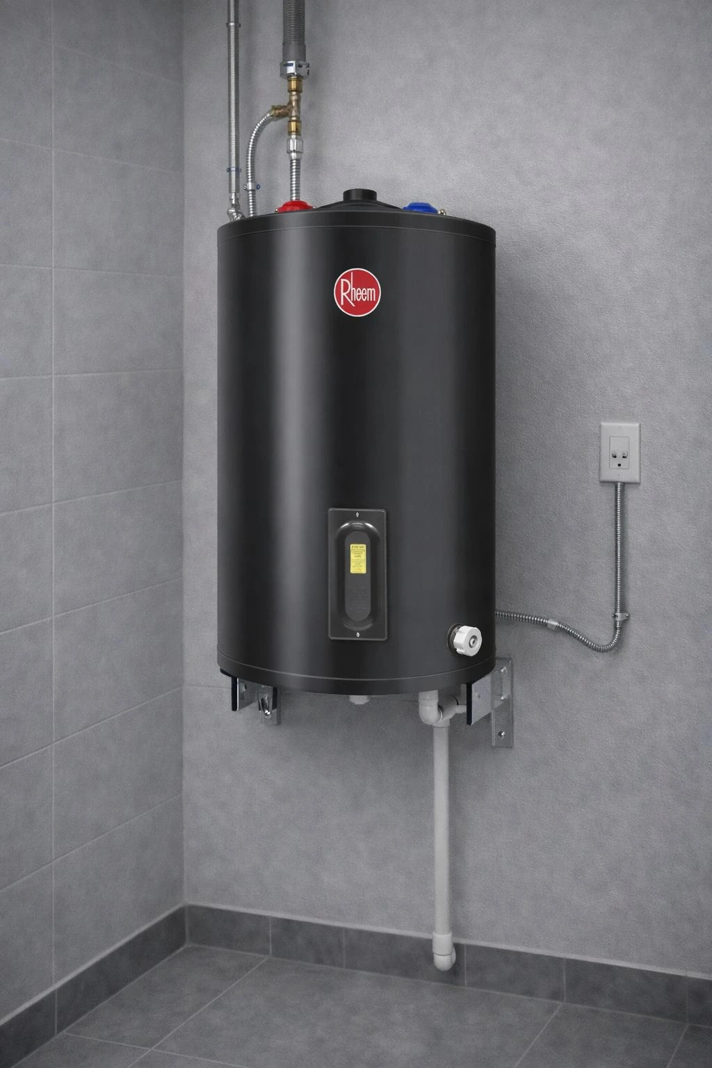 TERMOTANQUE ELÉCTRICO RHEEM TEC085 85LTS PARA COLGAR C/SUPERIOR