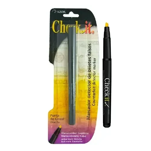 Marcador check it para billetes falsos 2