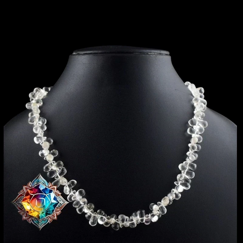 Espectacular collar de gotas de cuarzo cristal  4