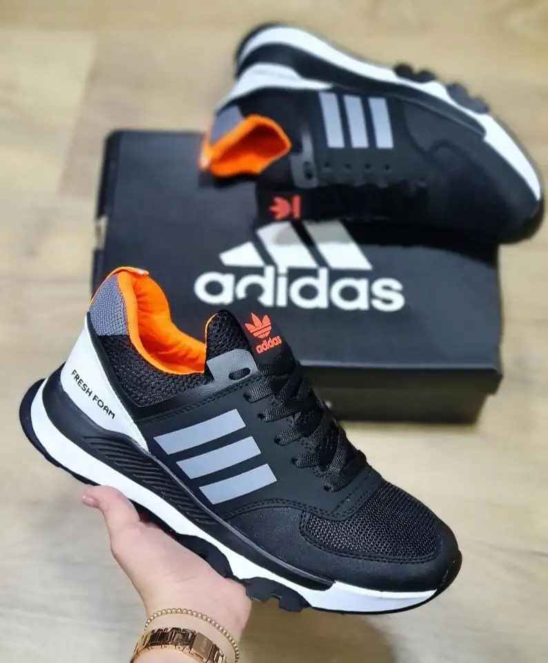 Tenis Adidas Duramo Fresh Negro Naranja Caballero 