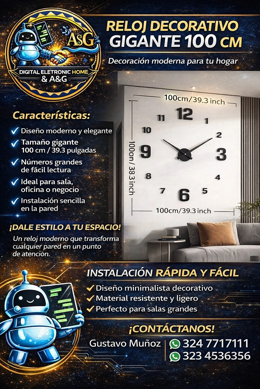 Reloj de pared 