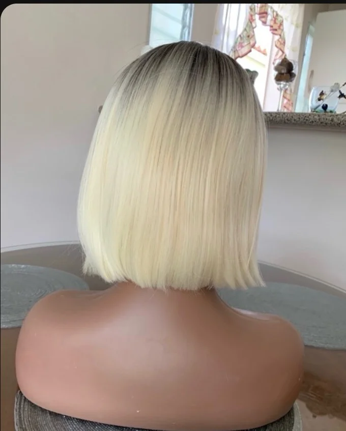 Peluca ombre 1b y rubio 12” 3