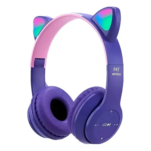 Auriculares inalámbricos RGB Lila