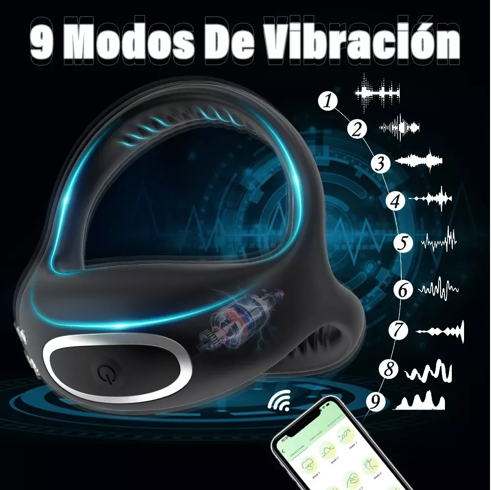 Anillo Vibrador Pene Retardador Eyaculación 4