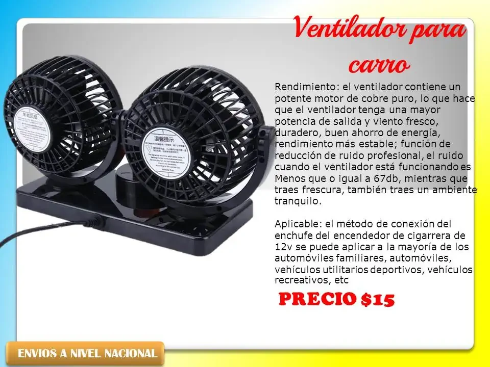 Ventilador para auto  4