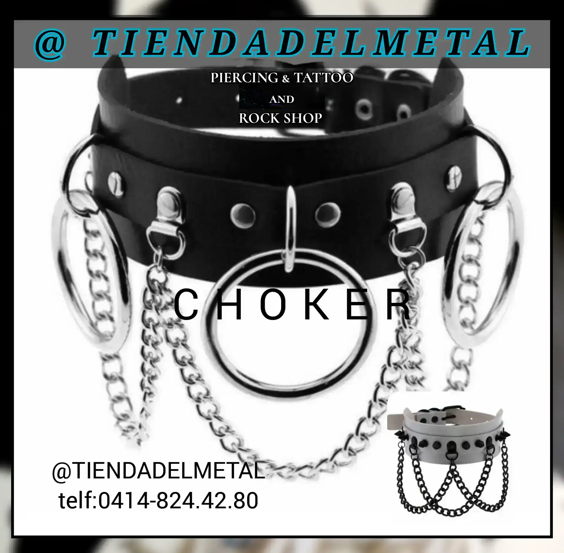 Choker Gothic con Púas  2