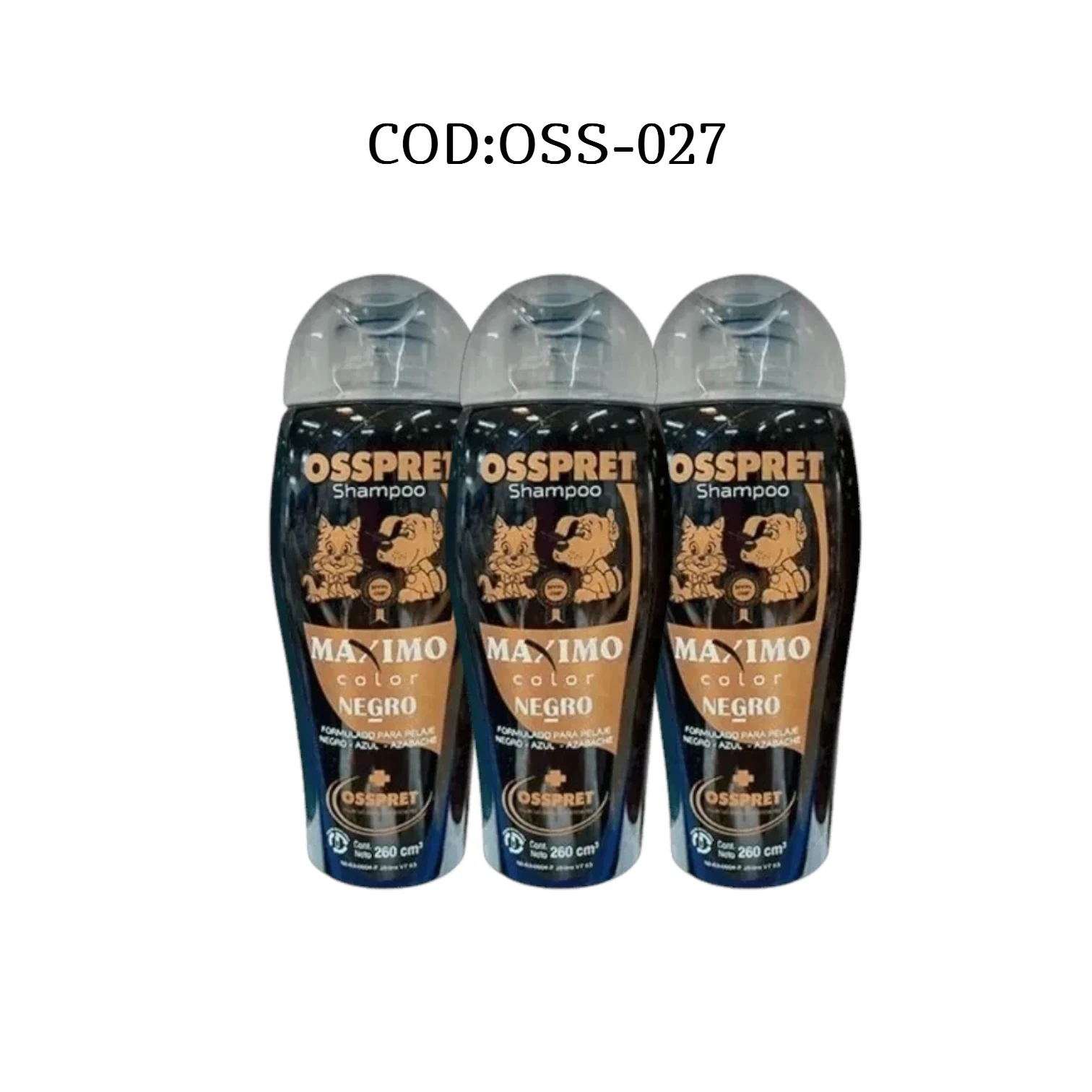 SHAMPOO OSSPRET MAXIMO COLOR NEGRO