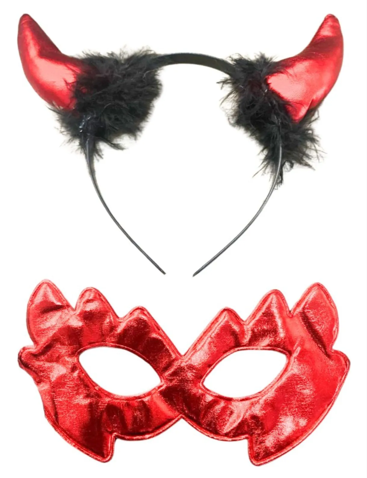 Set vincha antifaz diablo rojo 