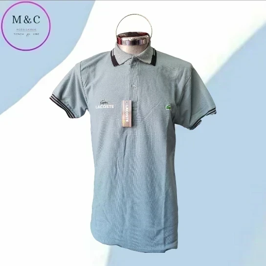 Playera T- G  Polo diseño cuello y mangas