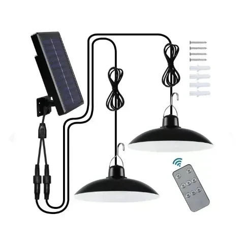 Lámpara Solar Led Colgante 2 Focos