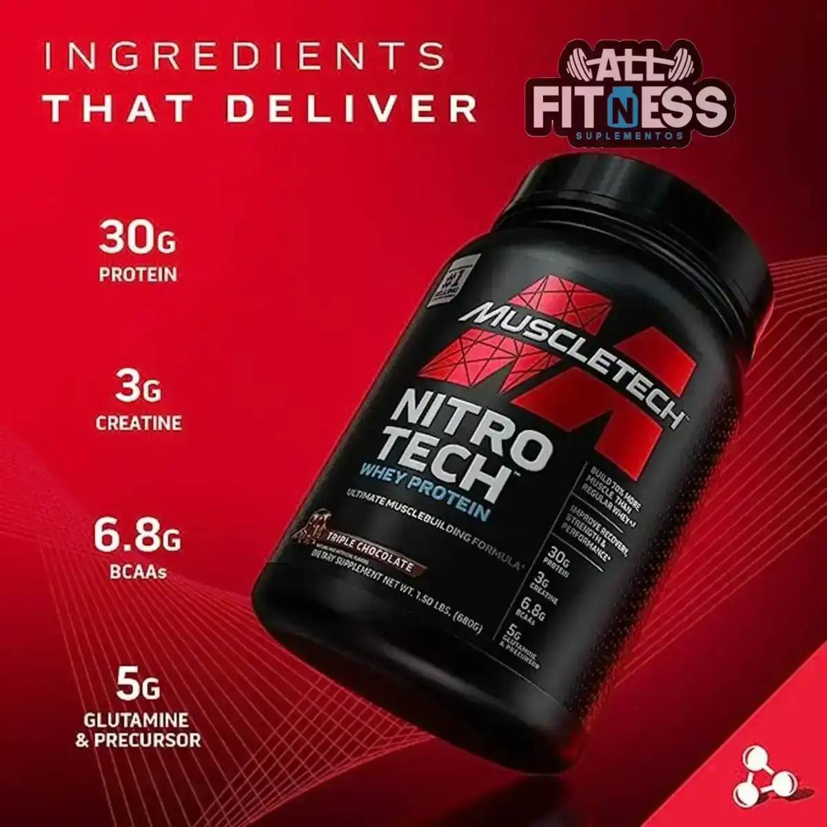 Whey Protein Nitrotech x 2.24lbs IMPORTADO