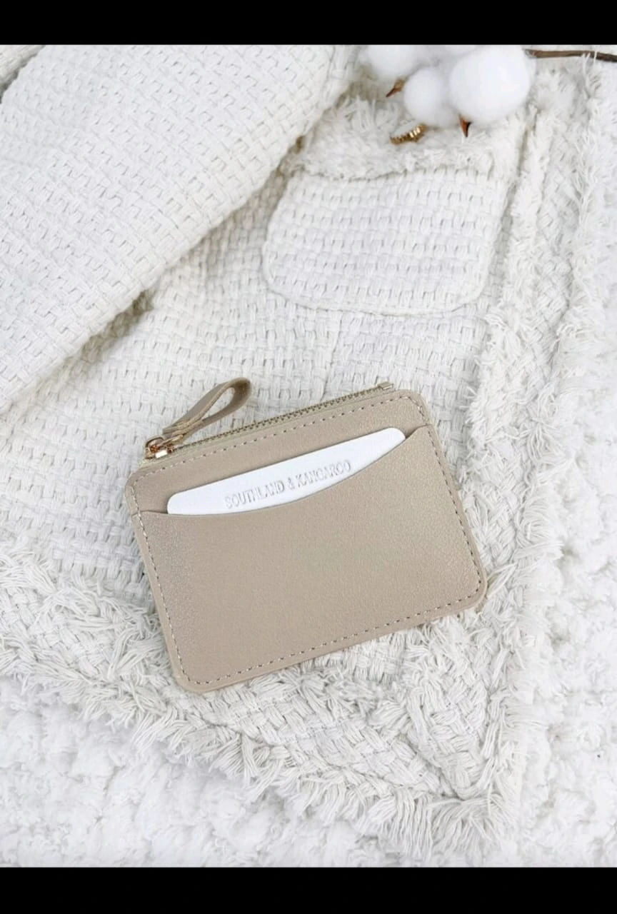Monedero Tarjetero Southland Ultra-Slim– Diseño Minimalista en Poliuretano con Cierre Dorado. 2