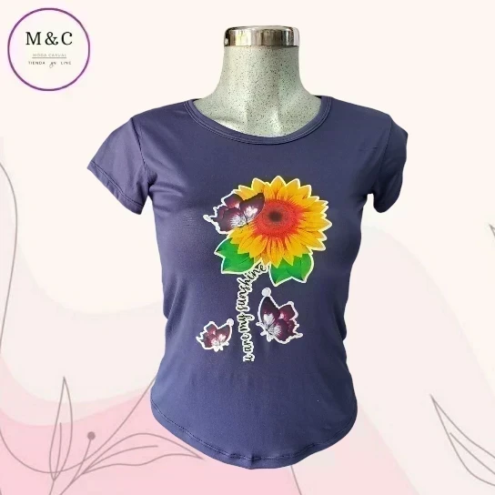Playera Med basica estampada 7