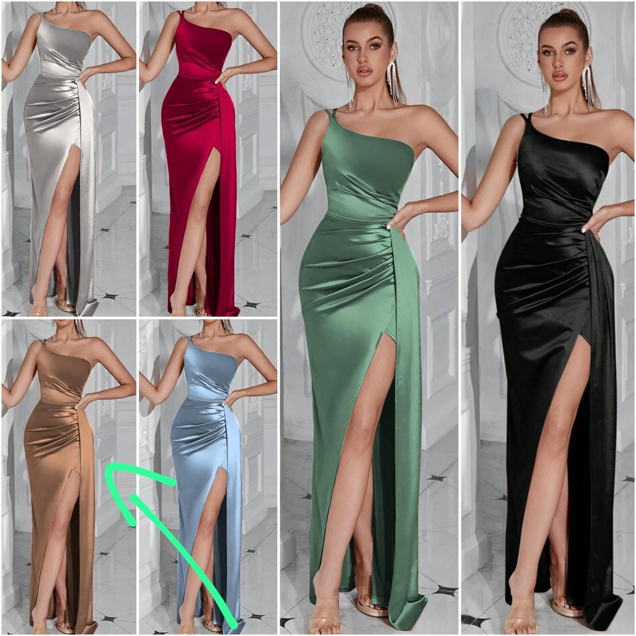 VESTIDO ELEGANTE CON ABERTURA