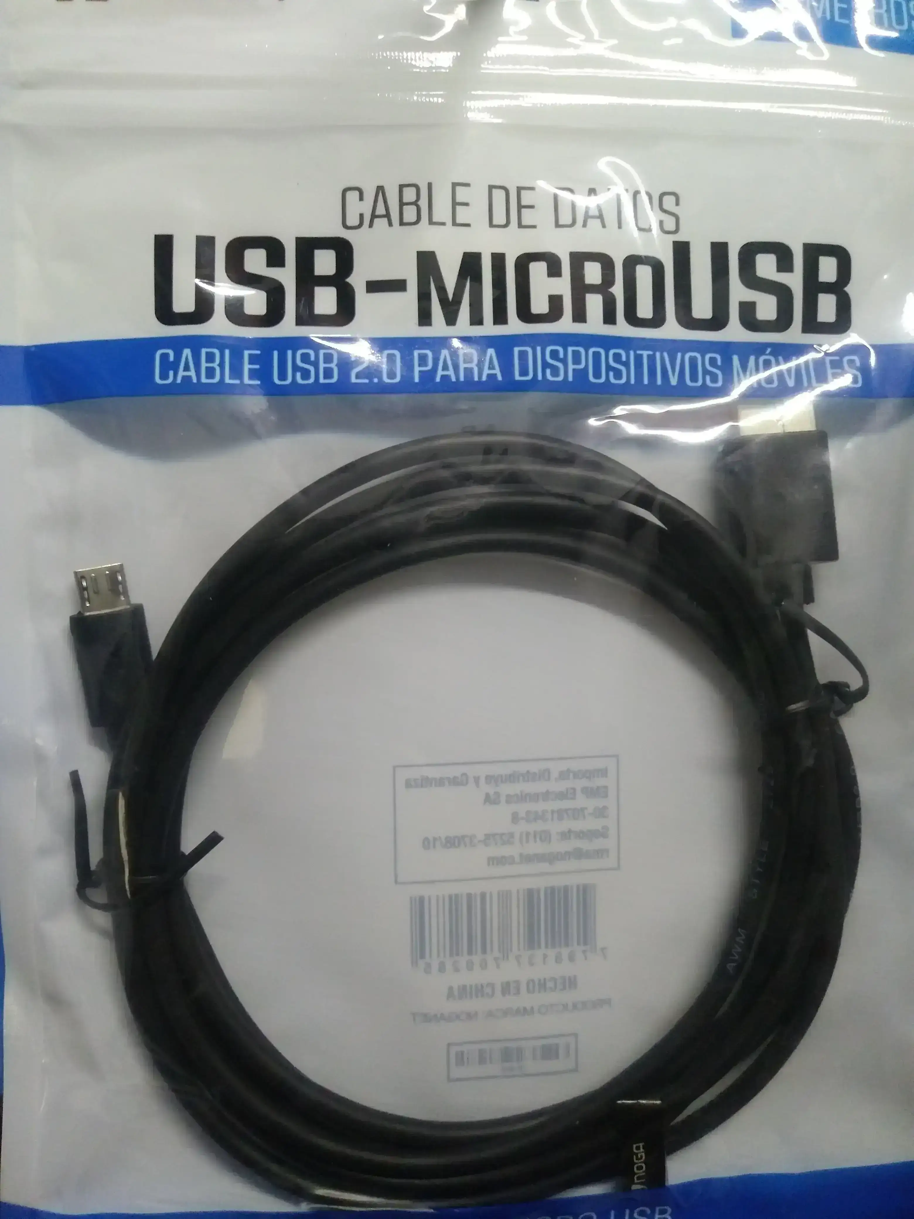 Cable de datos y carga, micro usb celular tablet