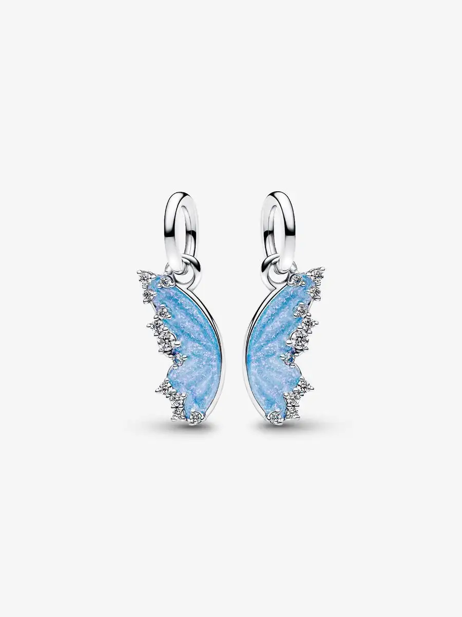 2 Dijes de mariposa desmontable en plata APTO para pulsera, collar, joyería, regalo de cumpleaños, regalo de aniversario