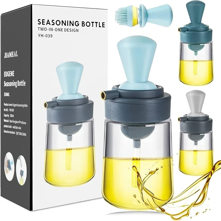 DISPENSADOR DE ACEITE PARA COCINA CON PINCEL SILICONADO 6