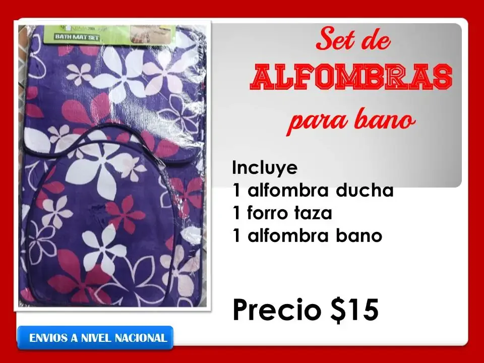 Set de alfombras para baño 