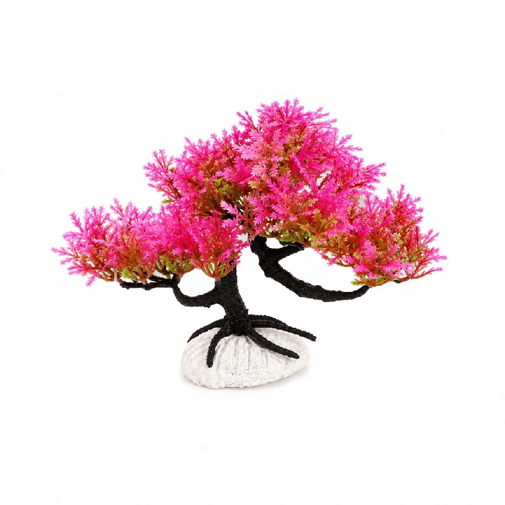 Planta árbol decorativa de plástico duro fucsia