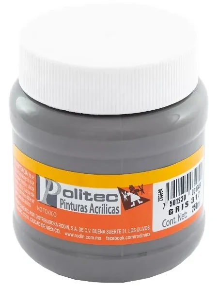 Politec pintura gris  frasco 20 ml