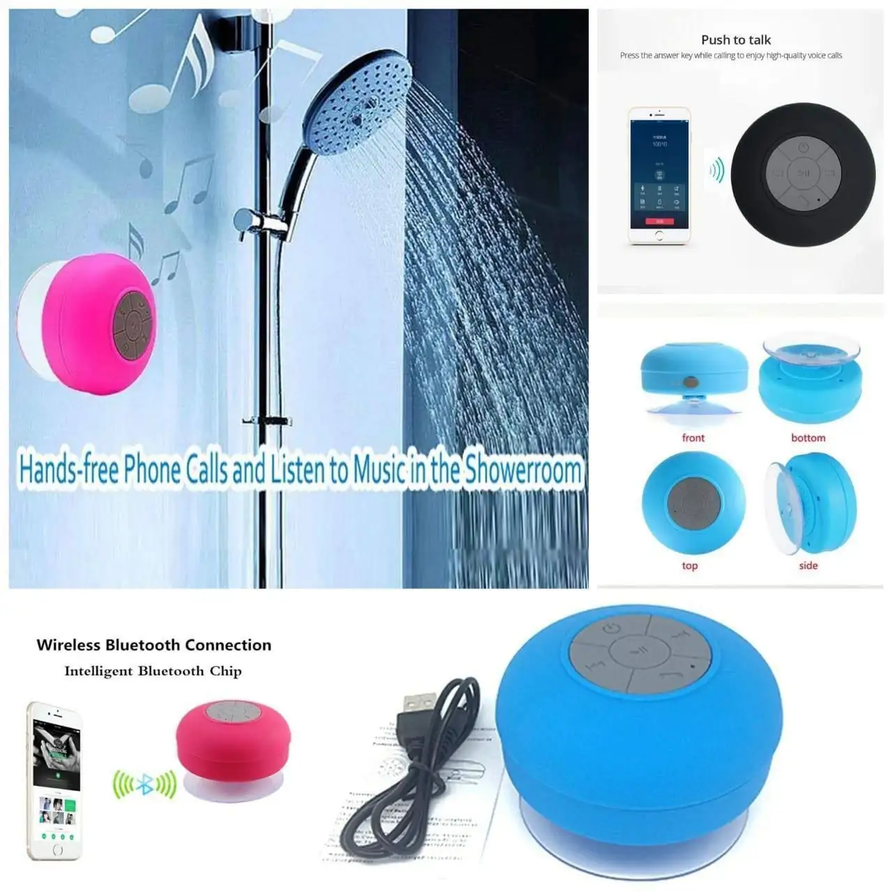 Mini Parlante Bluetooth Para Ducha 3