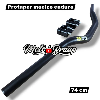 Manubrio Protaper Negro macizo de 74 cm con bases