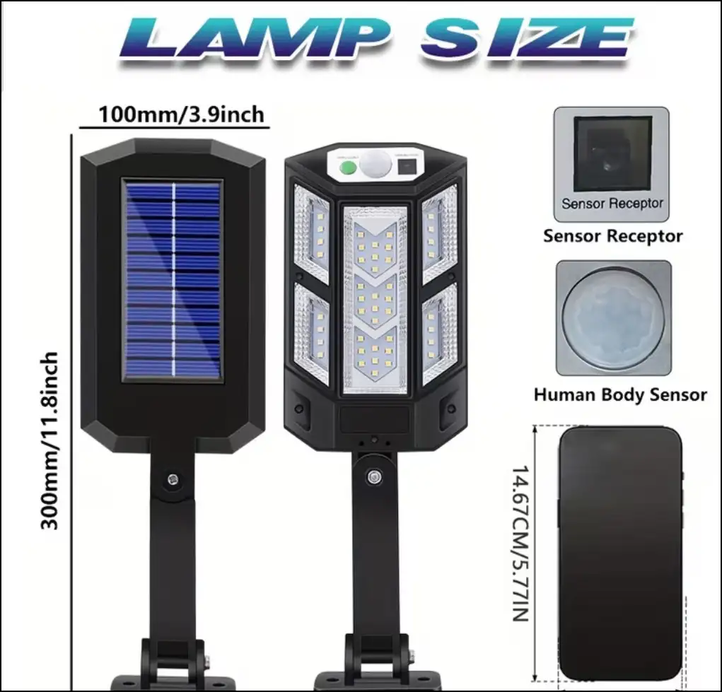 Lámpara de exterior solar con sensor  3