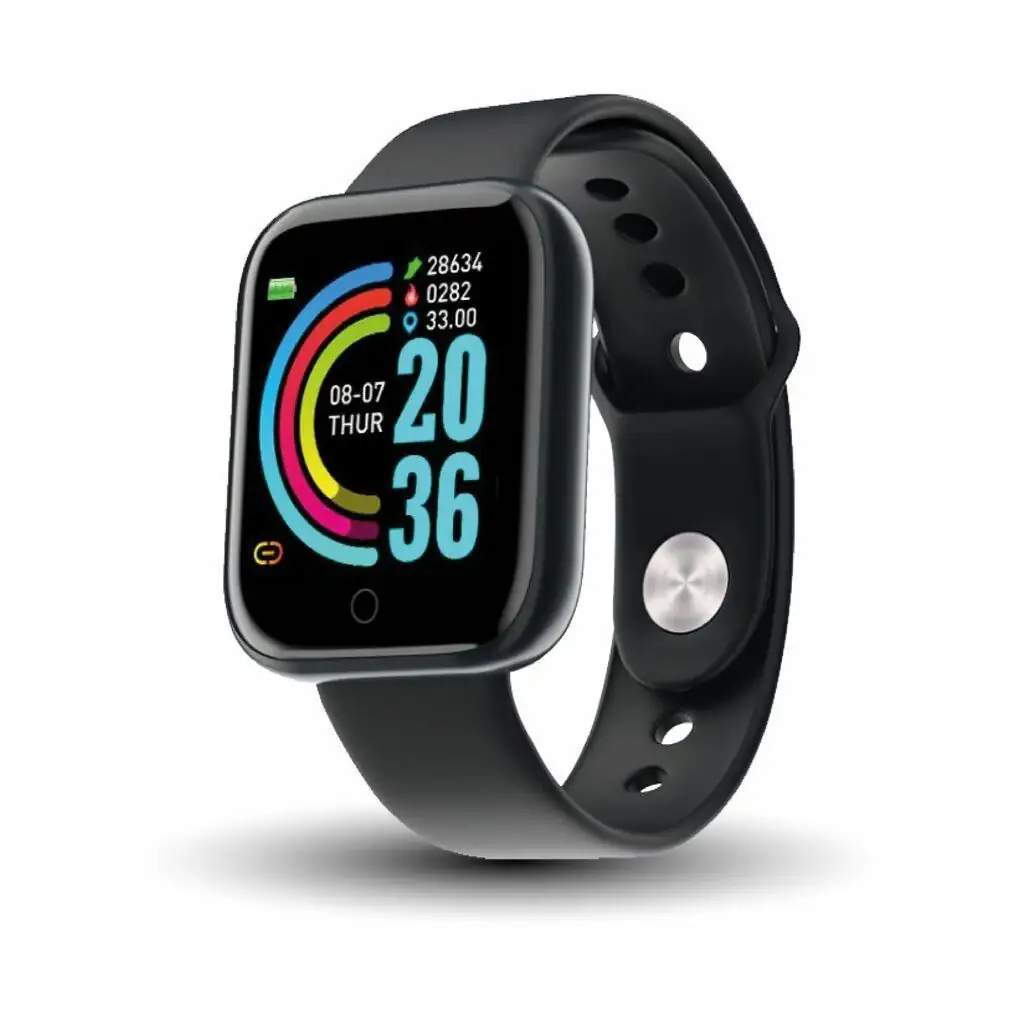 Smart watch y68 negro rosa blanco 3