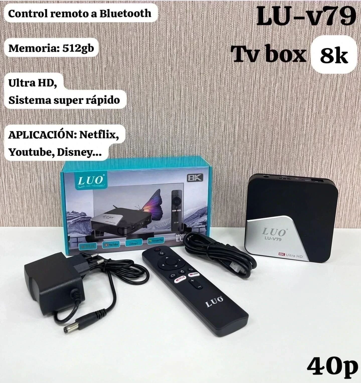 Tv box Luo 512GB c/magics