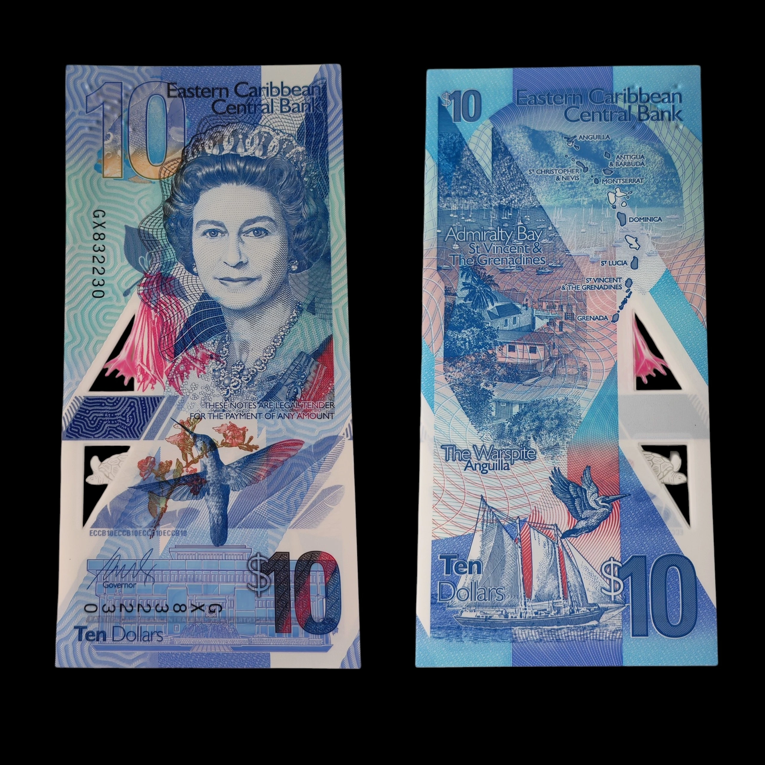 ° Estados del Caribe Oriental 10 dolares UNC