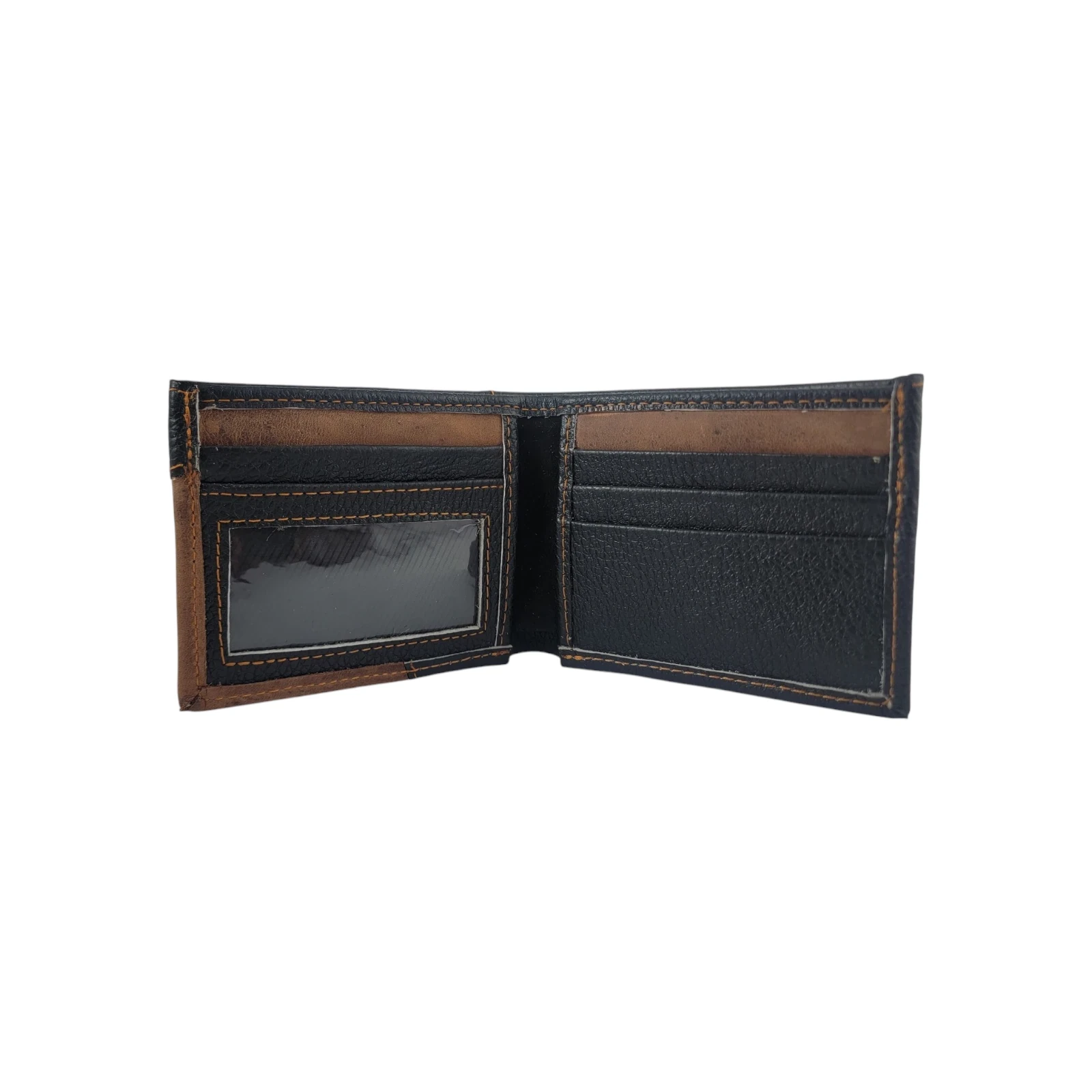 Billetera bifolio combinada Negro con cafe 2