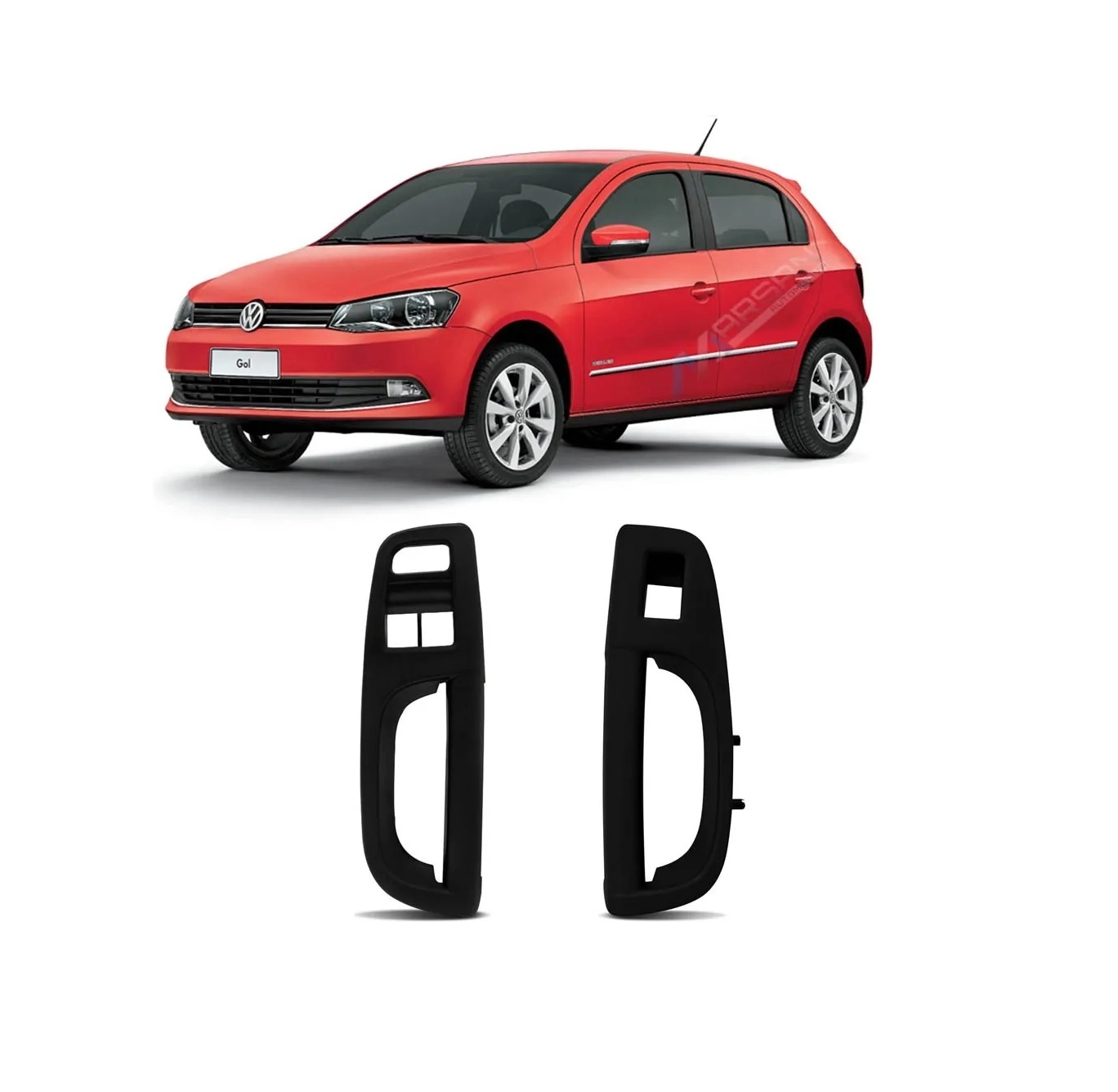 Jalador de puerta Moldura boton de vidrios Vw Gol / Saveiro 2009-2019 ap980 ap979