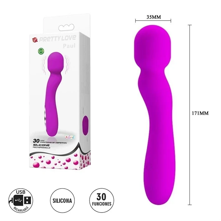 Microfono masajeador con 30 funciones y carga USB
