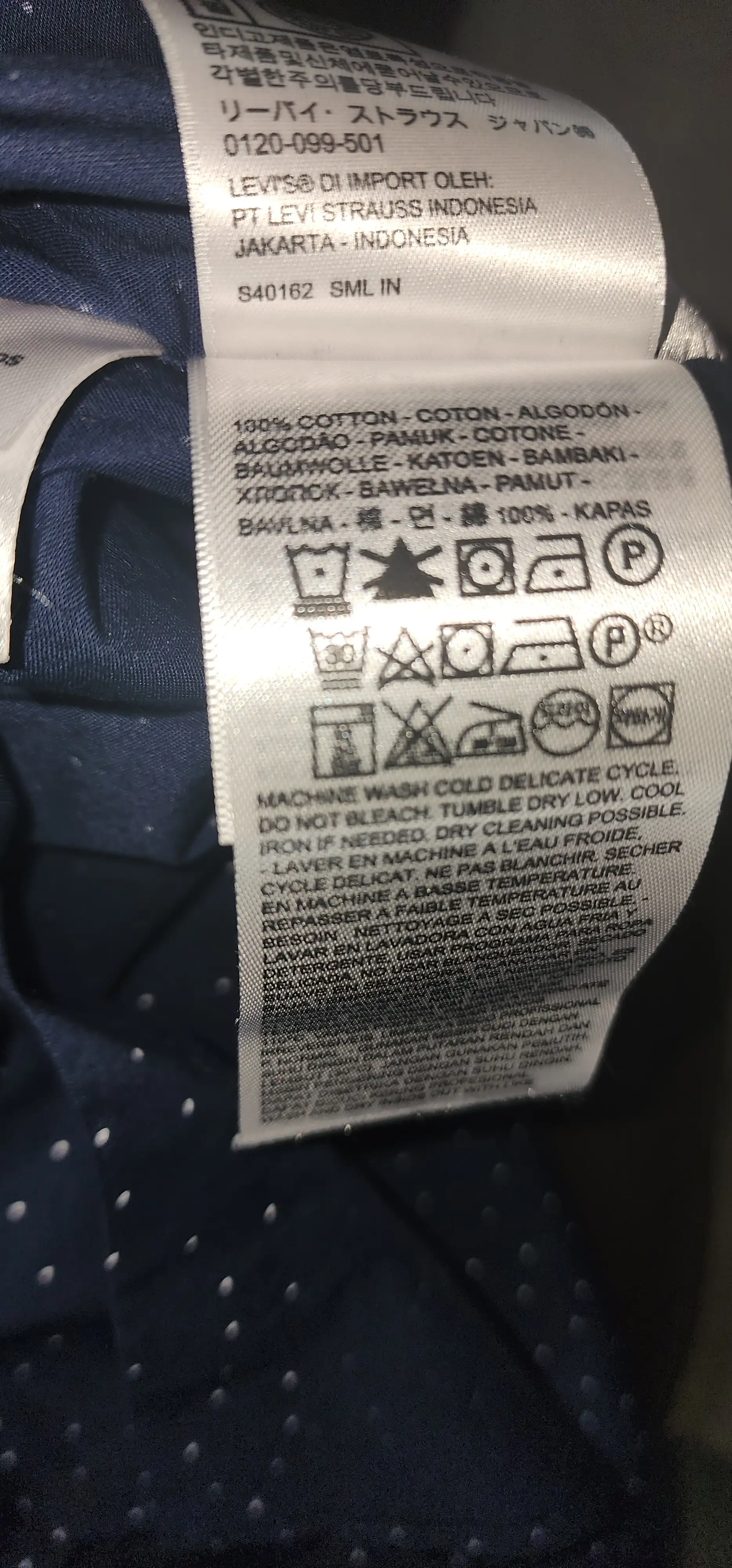 Camisa Levis azul m 4