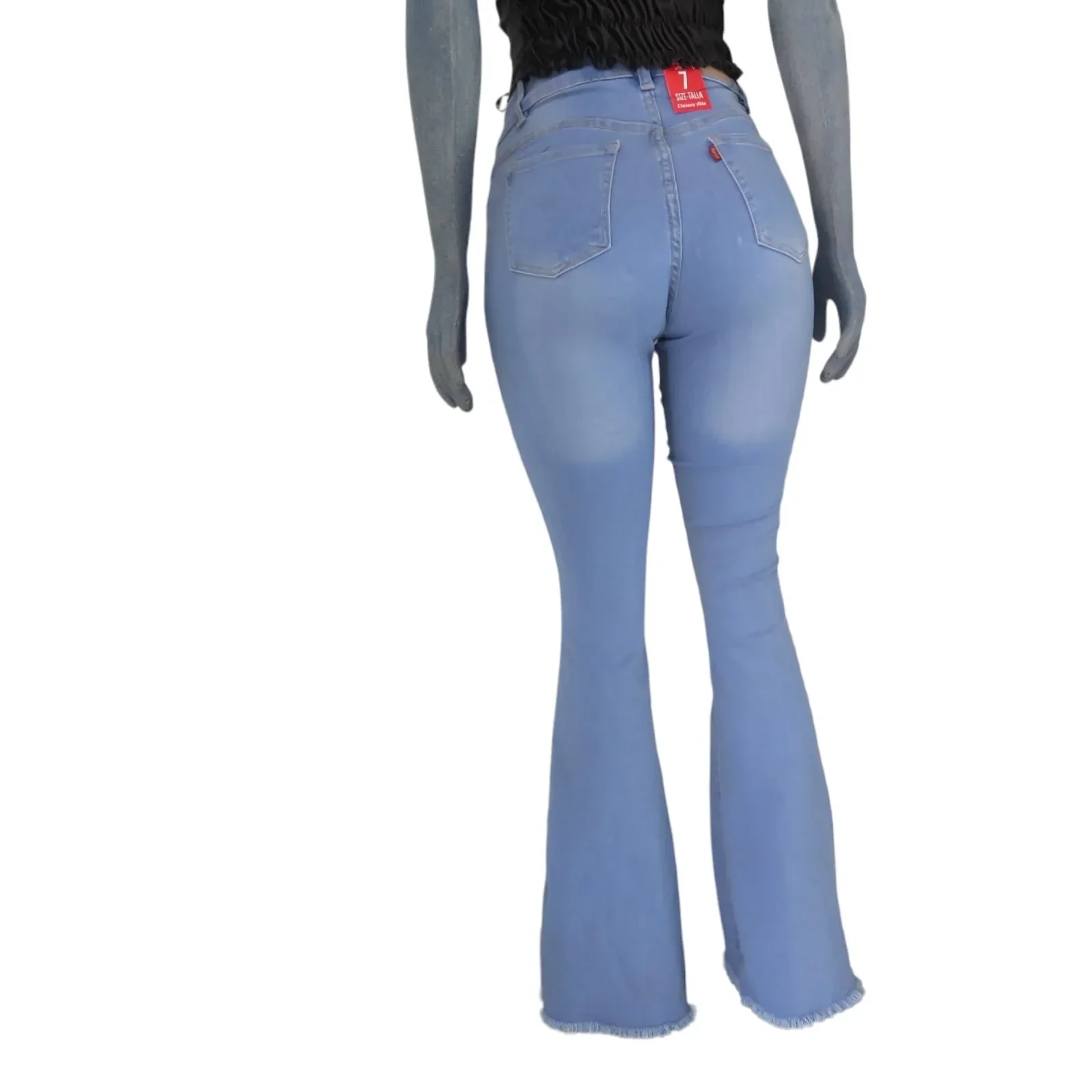 Jeans azul claro acampanado 2