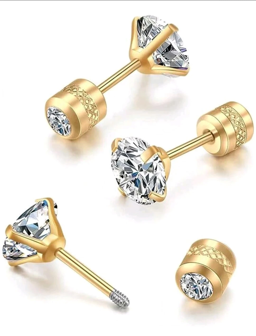 Pendientes en baño de oro  3