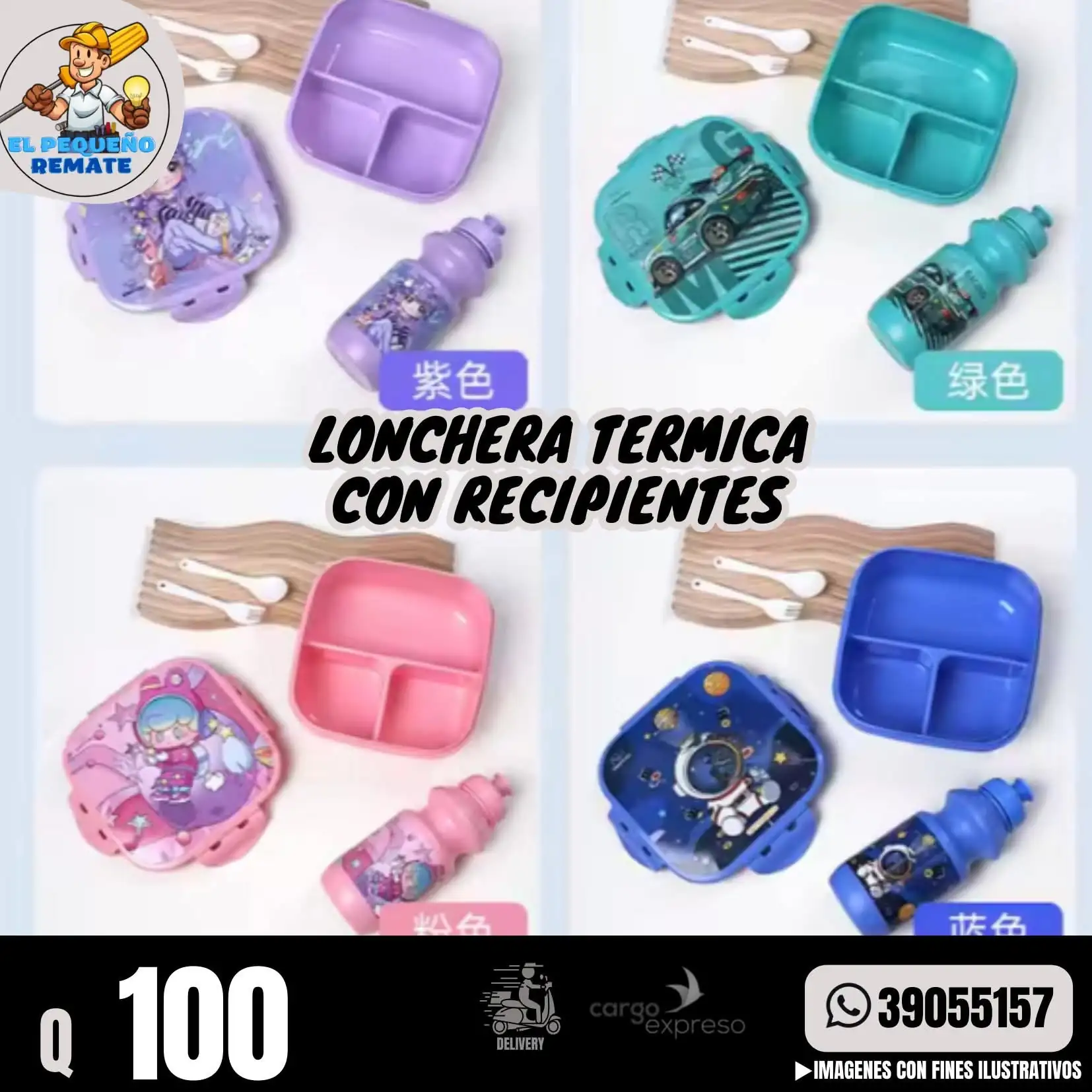LONCHERA TÉRMICA CON RECIPIENTE 4