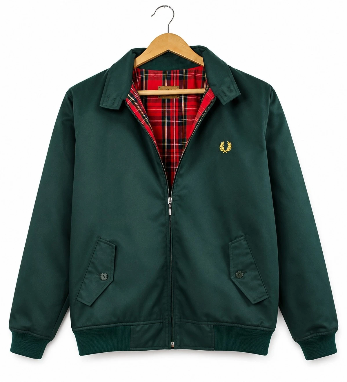 Chaqueta estilo harrington verde  3