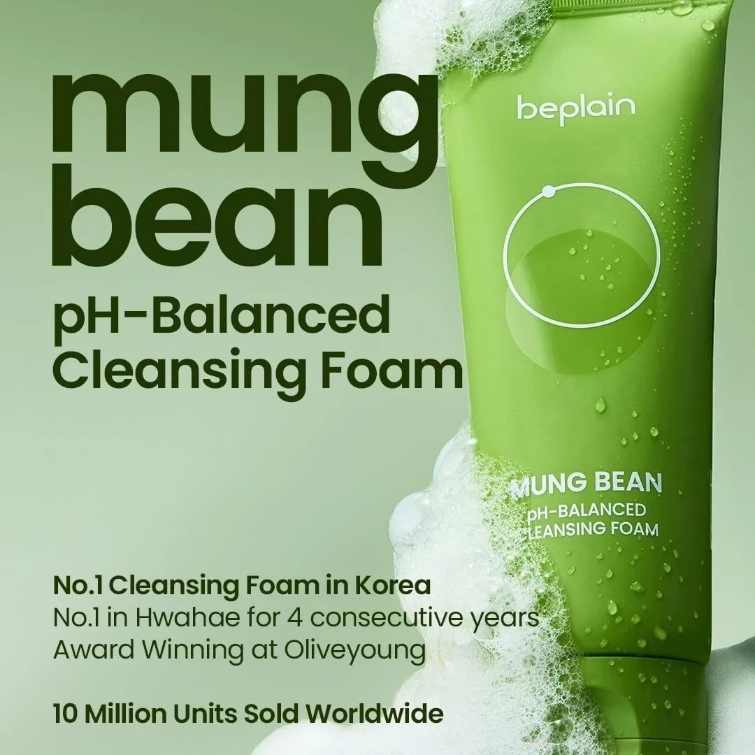 BEPLAIN - Mung Bean pH-Balanced Cleansing Foam 80 ML | Limpiador