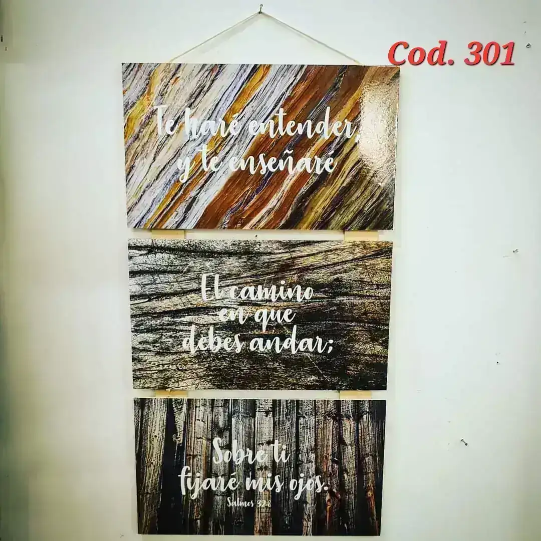 Cuadro vertical x 3. Cód. 301